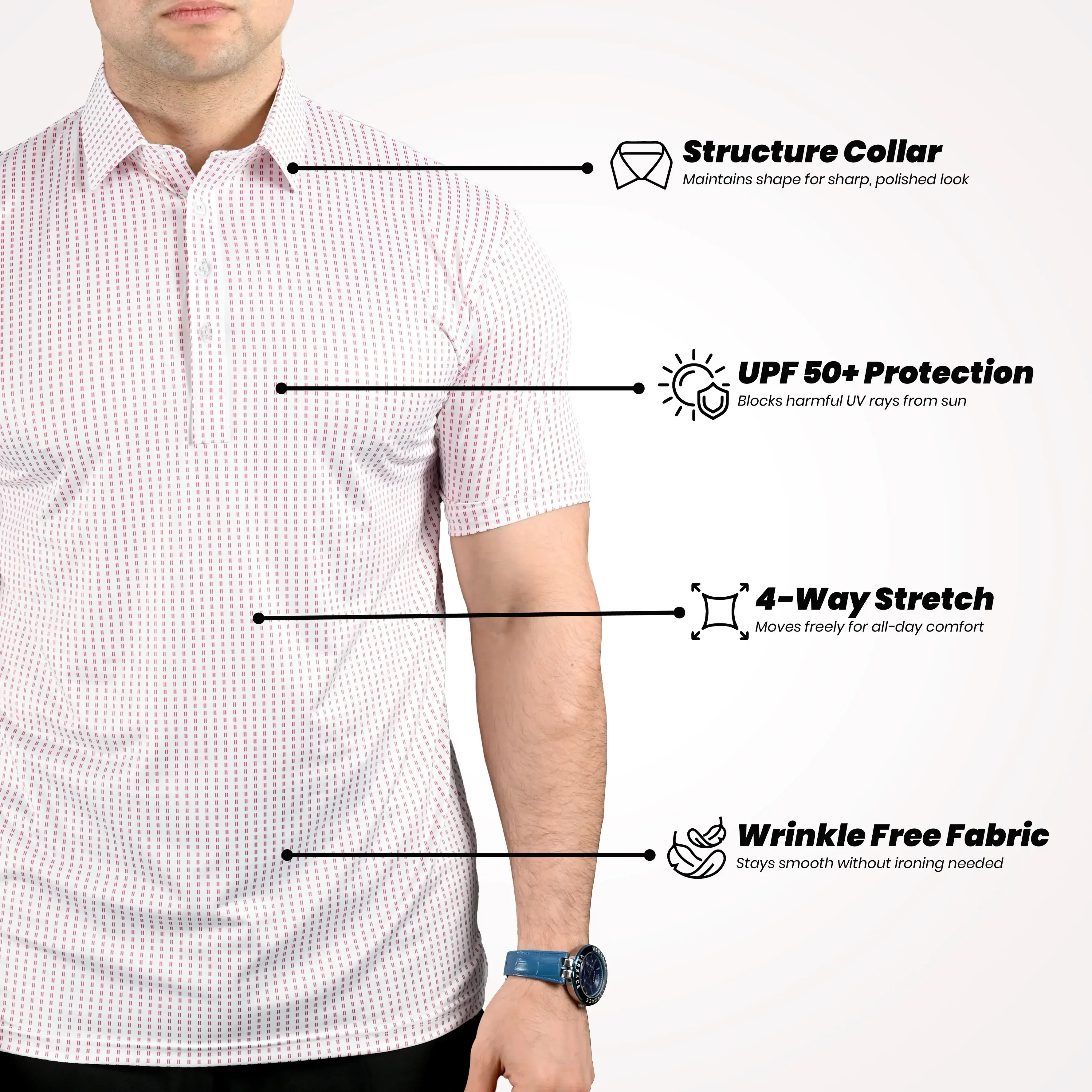 Dress collar polo